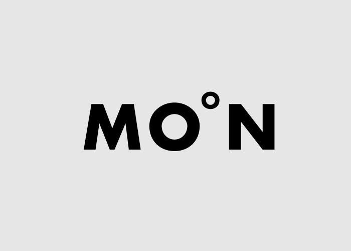 caligrama de la palabra moon a cargo del diseñador Lee 