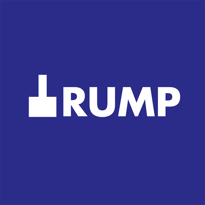 caligrama de la palabra Trump 