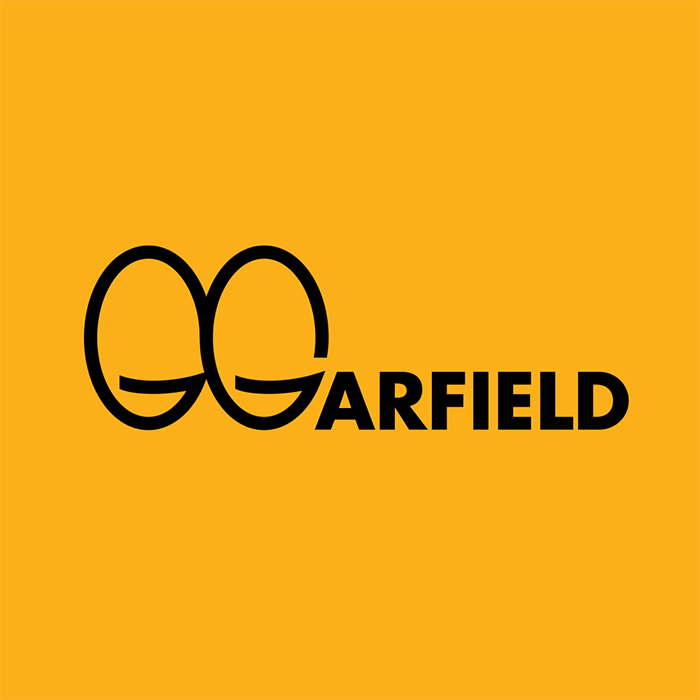 caligrama de Ji Lee con la palabra Garfield
