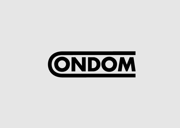 logotipo de la palabra condom 
