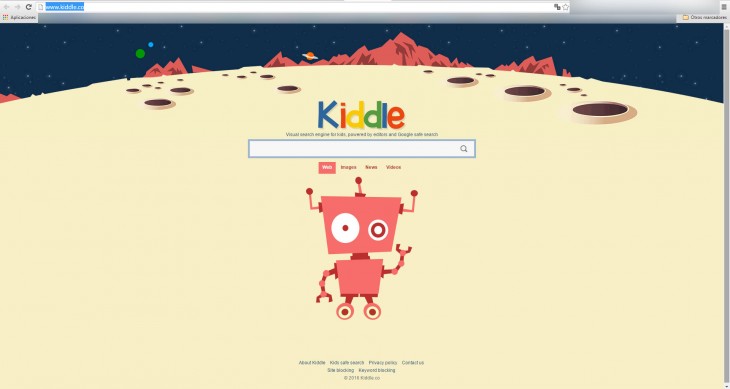 Kiddle porta dekl buscador