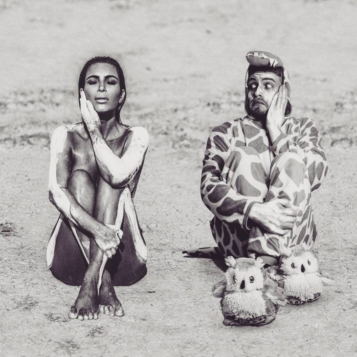 Lorenz Valentino se photoshopea así mismo a lado de Kim Kardashian bronceándose en la playa 