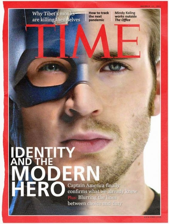 Capitán América en la portada de la revista Time 
