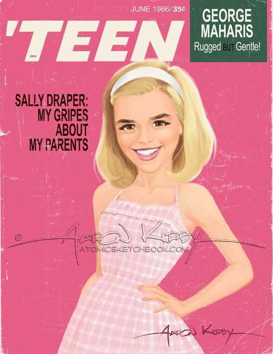 Sally Draper en la portada de la revista Teen 