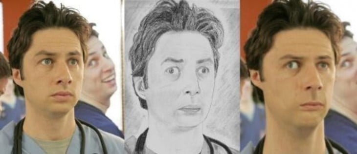 Zach Braff en dibujo