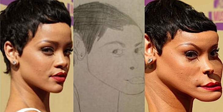 RIHANNA EN DIBUJO