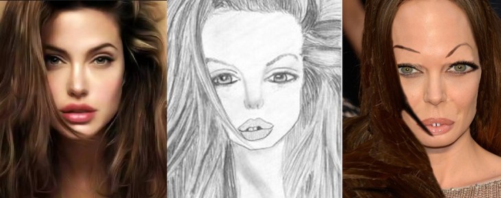 ANGELINA JOLIE EN DIBUJO