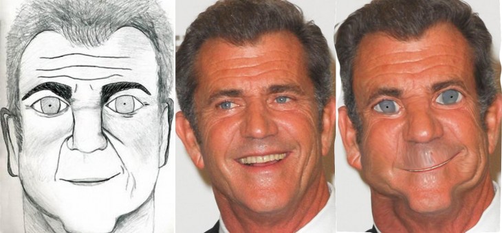 MEL GIBSON EN DIBUJO