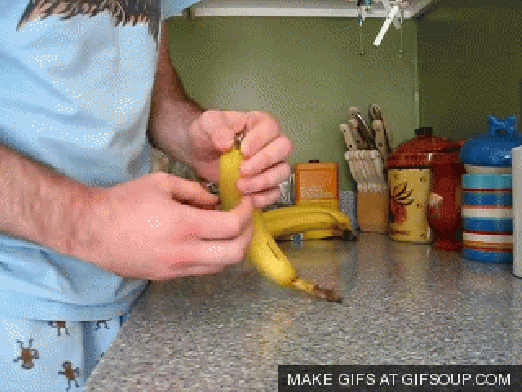 Cómo pelar un plátano .