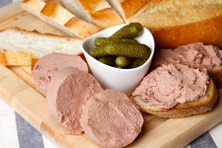 Paté, vísceras de animales