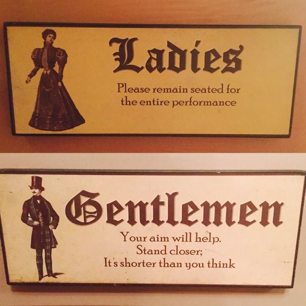 Letreros de baños damas y caballeros