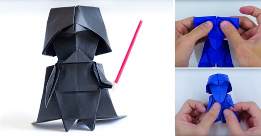 origami de Darth Vader