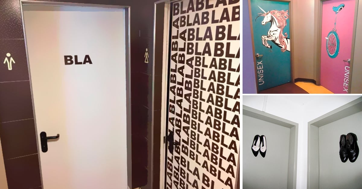 Los 22 letreros de baño más creativos y divertidos