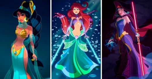 Princesas Disney si fueran personajes de Star Wars