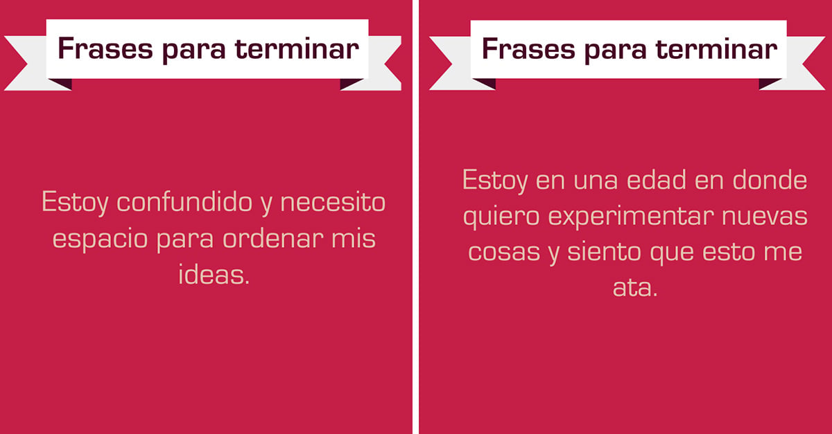 10 Frases más comunes usadas para terminar con una relación
