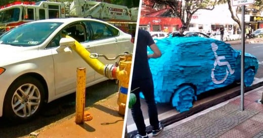 Personas que fueron trolleadas por estacionarse donde no debían karma