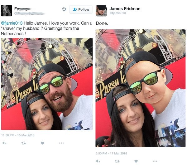 james fridman foto de hombre con barba y cara de un bebé