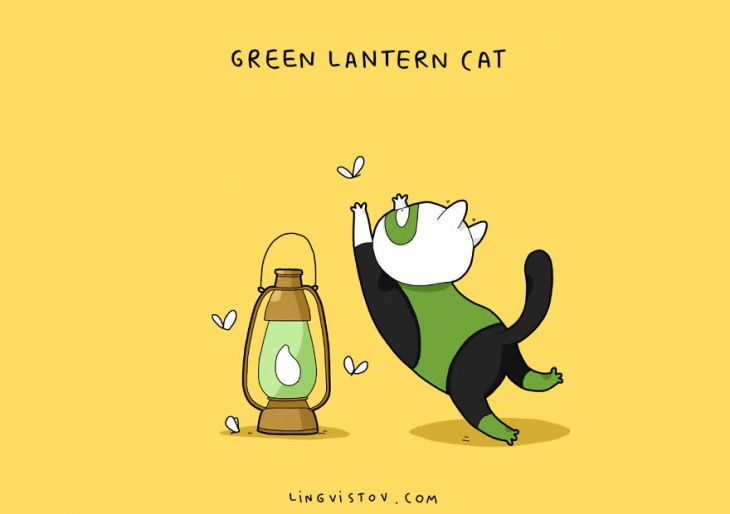 Green Lantern Cat Lingvistov