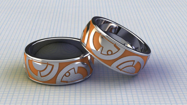 Anillos de compromiso con diseños de Star Wars 