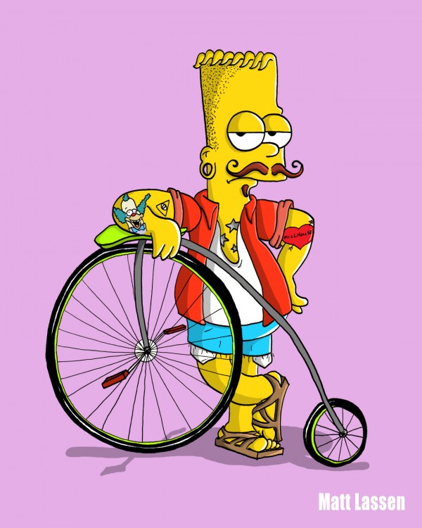 bart simpson hipster