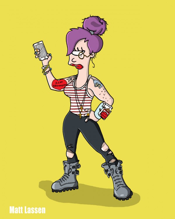 Leela estilo hipster