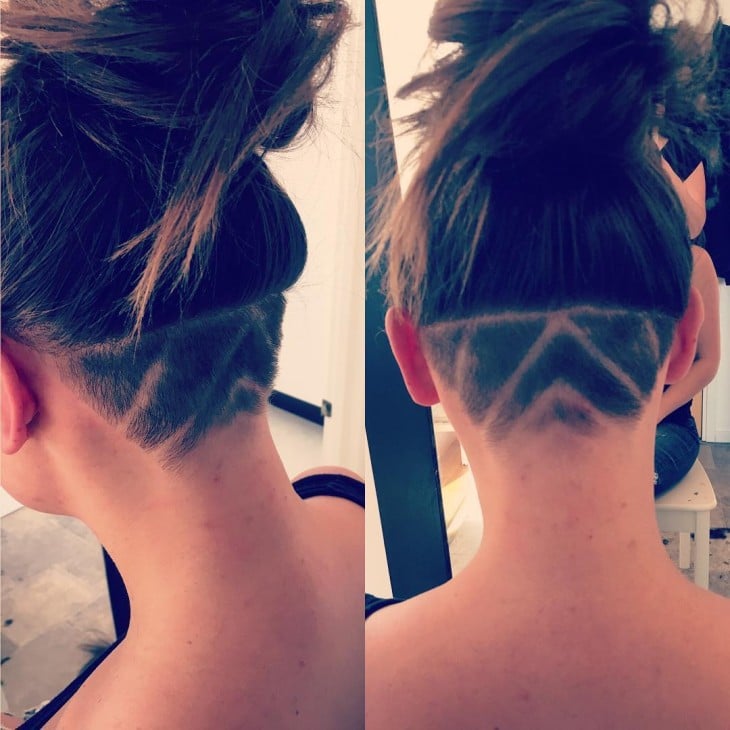 tatuaje rayas en el cabello