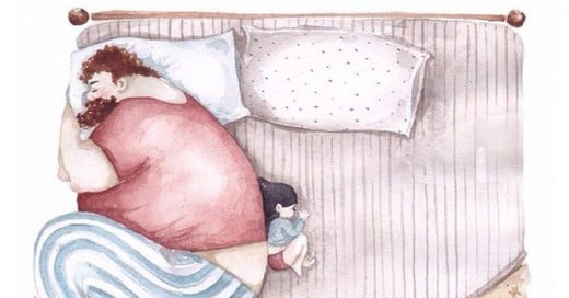 ilustraciones que muestran el amor entre papá e hija