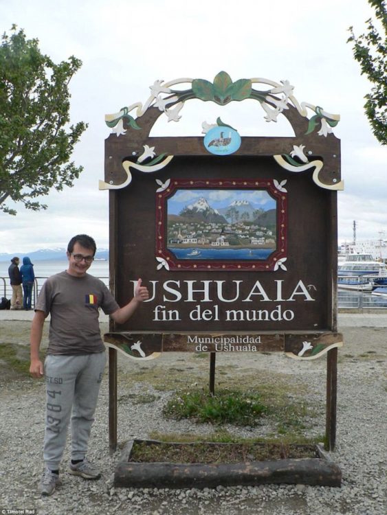 timotei Rad en "fin del mundo" en Ushuaia