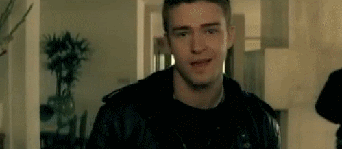 gif de Justin Timberlake en uno de sus videos 