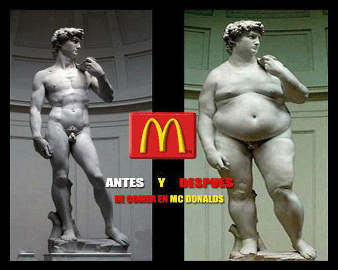 antes y adespués de consumir en mcdonalds