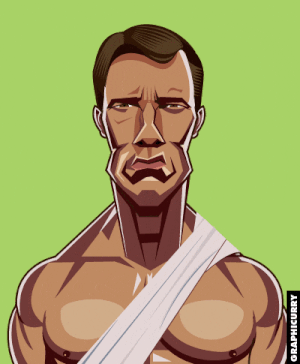 GIF que muestra los principales personajes del actor Arnold Schwarzenegger