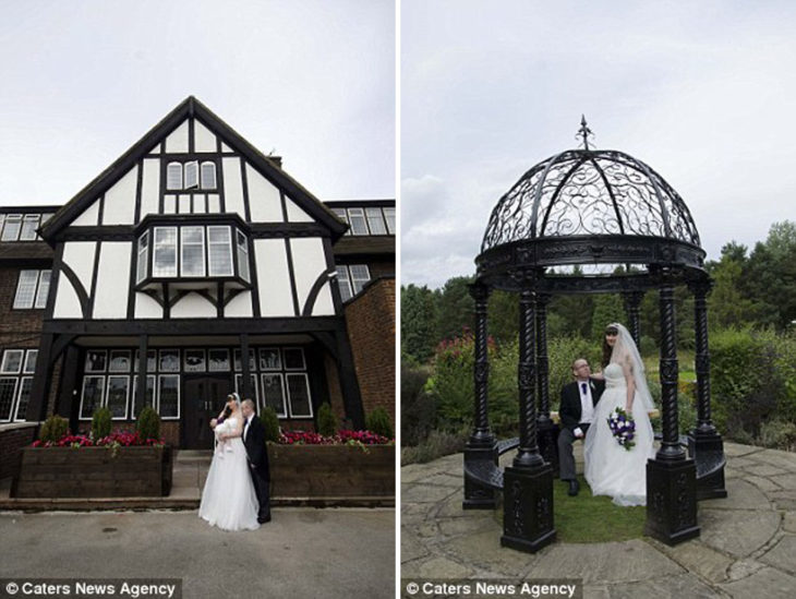 fotografías de una pareja el día de su boda 