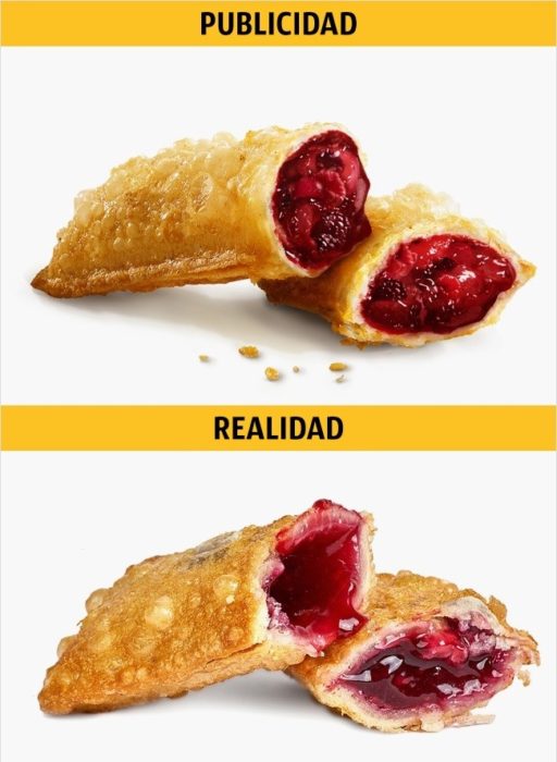 PUBLICIDAD/REALIDAD, un pay de frutos del bosque de MC DONALD'S