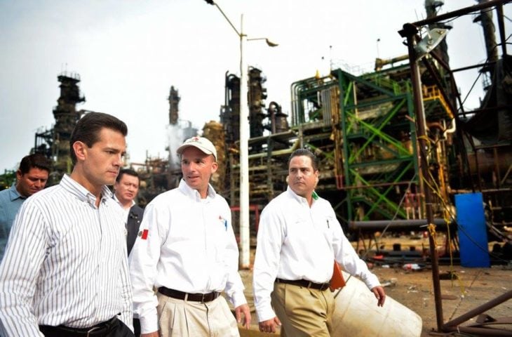 recorrido de Peña Nieto en la planta Pajaritos en Coatzacoalcos, Veracruz 