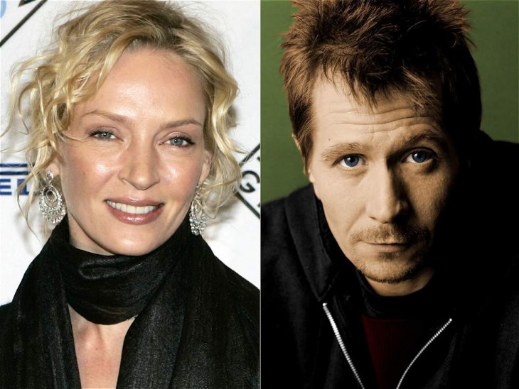 Uma Thurman y el actor Gary Oldman