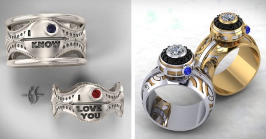 anillos de bodas estilo Star Wars