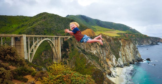 Alan Lawrence crea fotografías de su hijo con síndrome de dawn volando