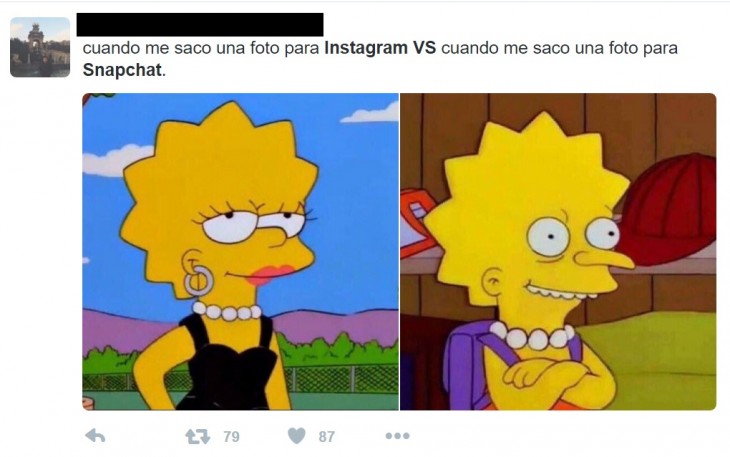 lisa simpson snapchat e instagram