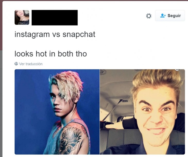 justin bieber instagram vs snapchat