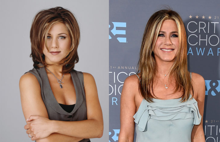 Jennifer Aniston en 1994 y en 2016