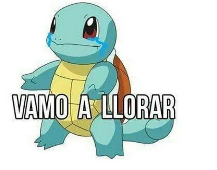 meme squirtle vamo a llorar