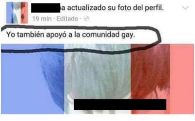 Situaciones embarazosas. Apoyar a Francia pensando que estás apoyando a la comunidad gay