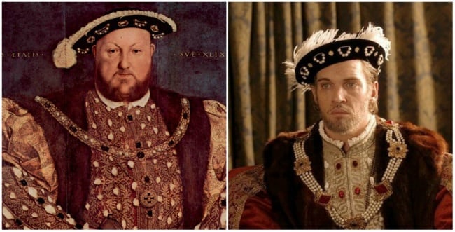 Personajes Históricos En La Vida Real. Enrique VIII interpretado por Jonathan Rhys Meyers en la serie Los Tudor