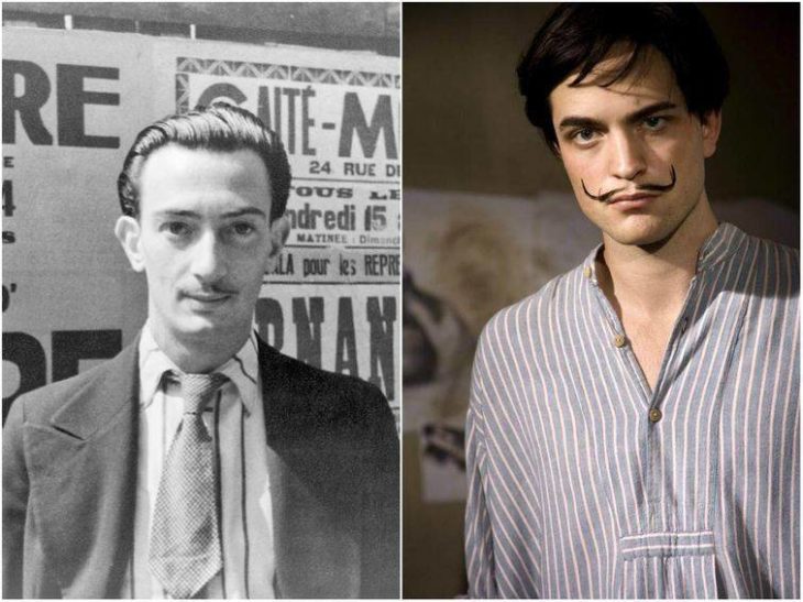 Personajes Históricos En La Vida Real. Salvador Dalí interpretado por Robert Pattinson en la película Sin límites