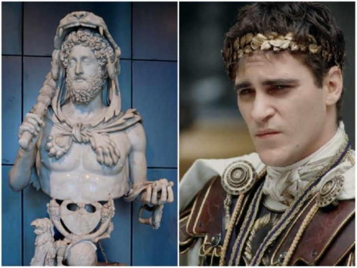 Personajes Históricos En La Vida Real. El emperador Cómodo interpretado por Joaquín Phoenix en la película El Gladiador