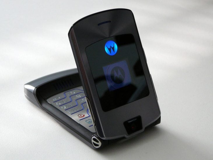 motorola razr negro abierto