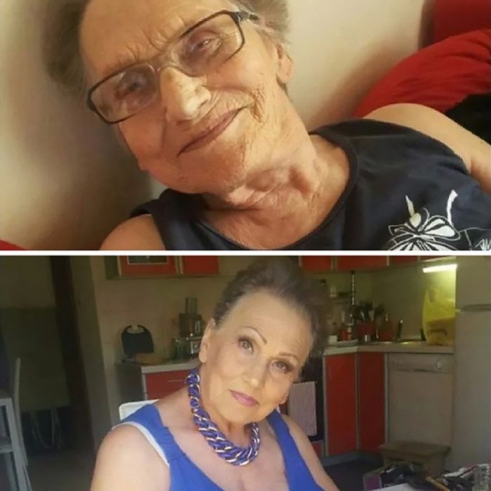 abuela antes y después
