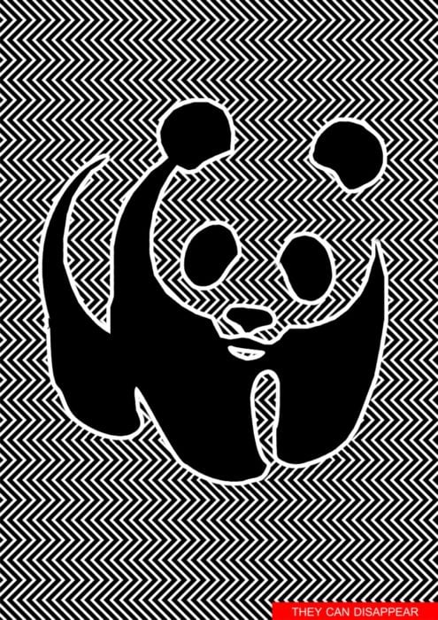 Ilja Klemencov creó una ilusión óptica de un panda 