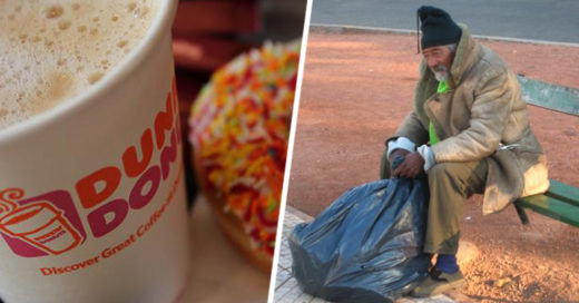 chica cambia la vida de un indigente comprándole un café