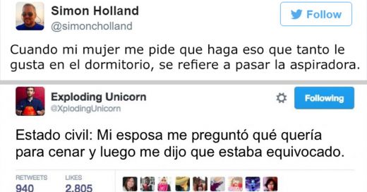 Twits muy graciosos de esposos